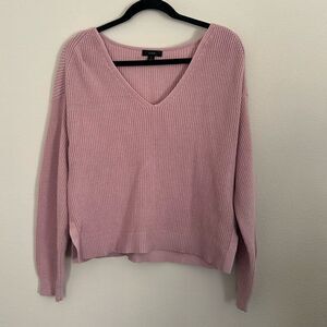 J.Crew Cotton V-Neck Sweater Women’s Size S Ribbed Knit Pullover Relaxed Fit